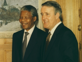 with Nelson Mandela
