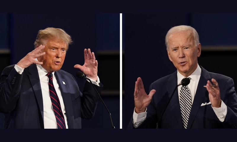 Image of Donald Trump and Joe Biden in the first Presidential Debate